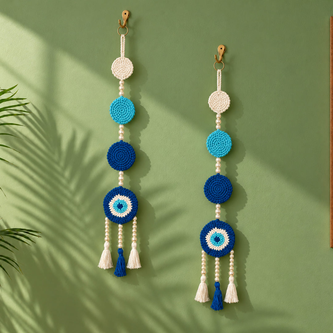 Handmade Evil Eye Crochet Hanging