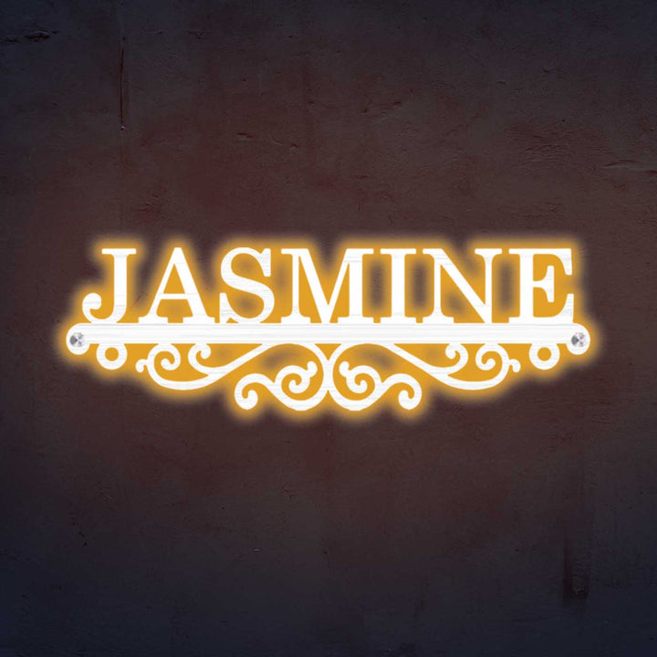 Personalized Laser Cut Minimal Design Steel Name Plate