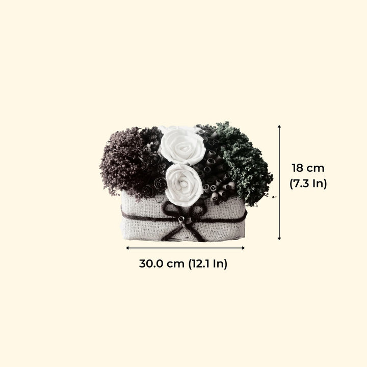 Handmade Elegant Organic White Shola Flower Bouquet
