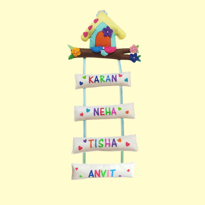 Personalized Handmade Tree House Felt Name Plate
