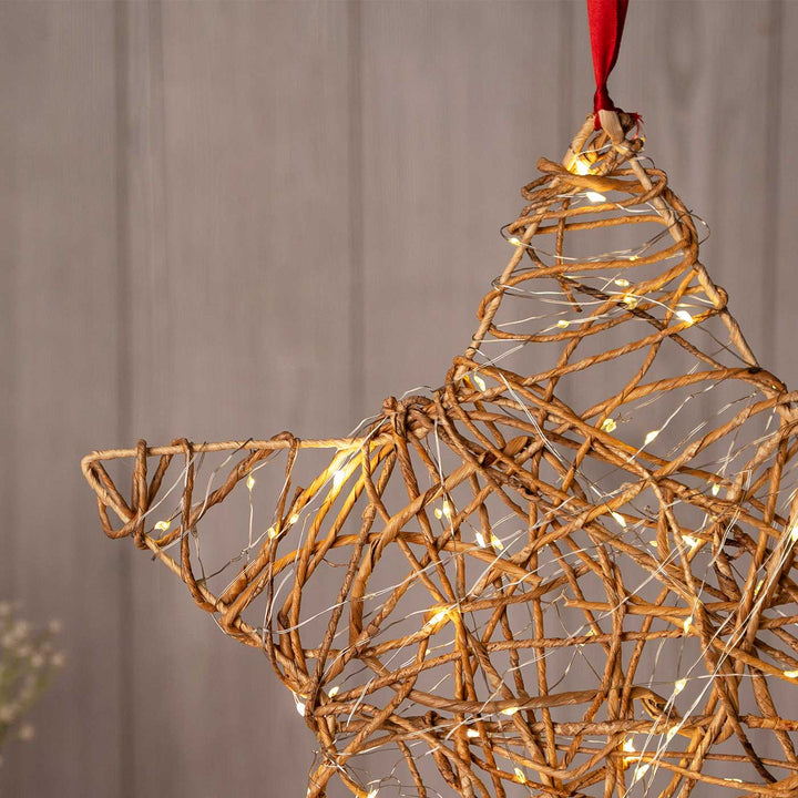 Handmade Banana Rope Hanging Christmas Star