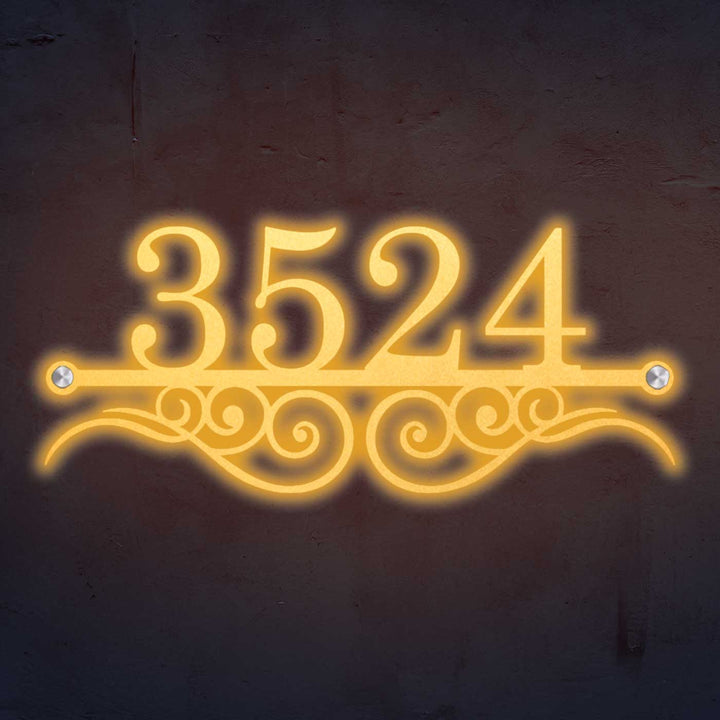 Personalized Laser Cut Elegant Design Steel Name Plate