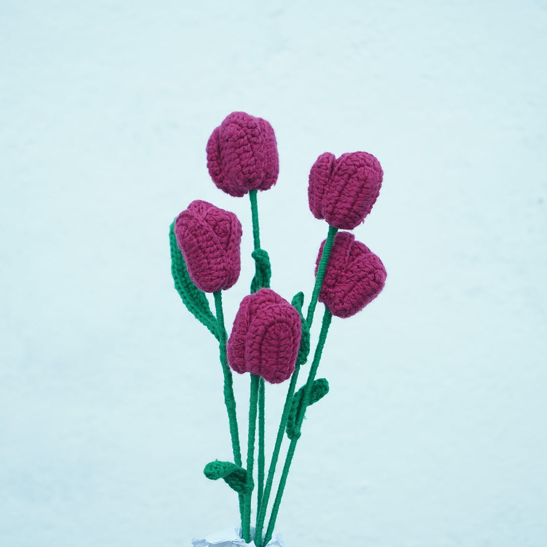 Handmade Crochet Tulip Flower