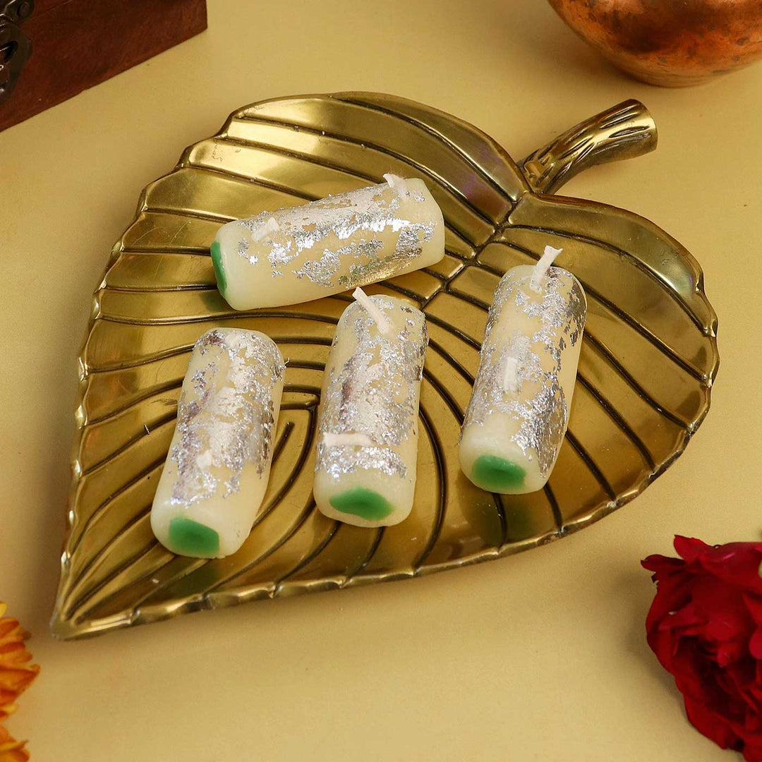 Handmade Kaju Roll Soy Wax Scented Mithai Candle | Set Of 4
