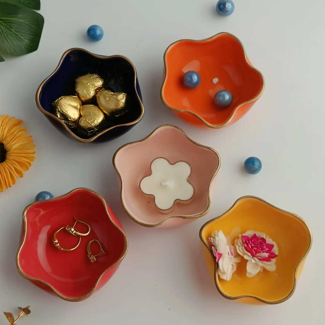 Handmade Twinkle Tara Bowl Shape Ceramic Tealight Holder