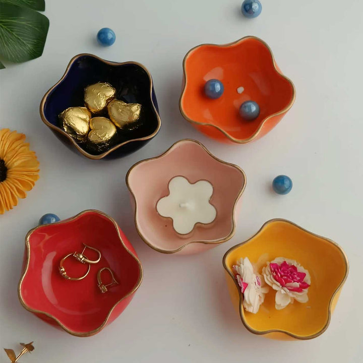 Handmade Twinkle Tara Bowl Shape Ceramic Tealight Holder