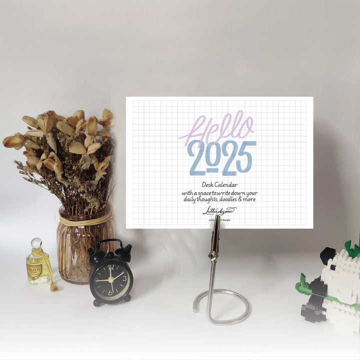 2025 Stylish Desk Calendar With Metal Stand
