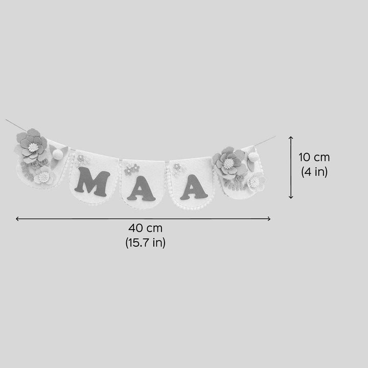 Personalized Handmade Floral Theme Felt Bunting