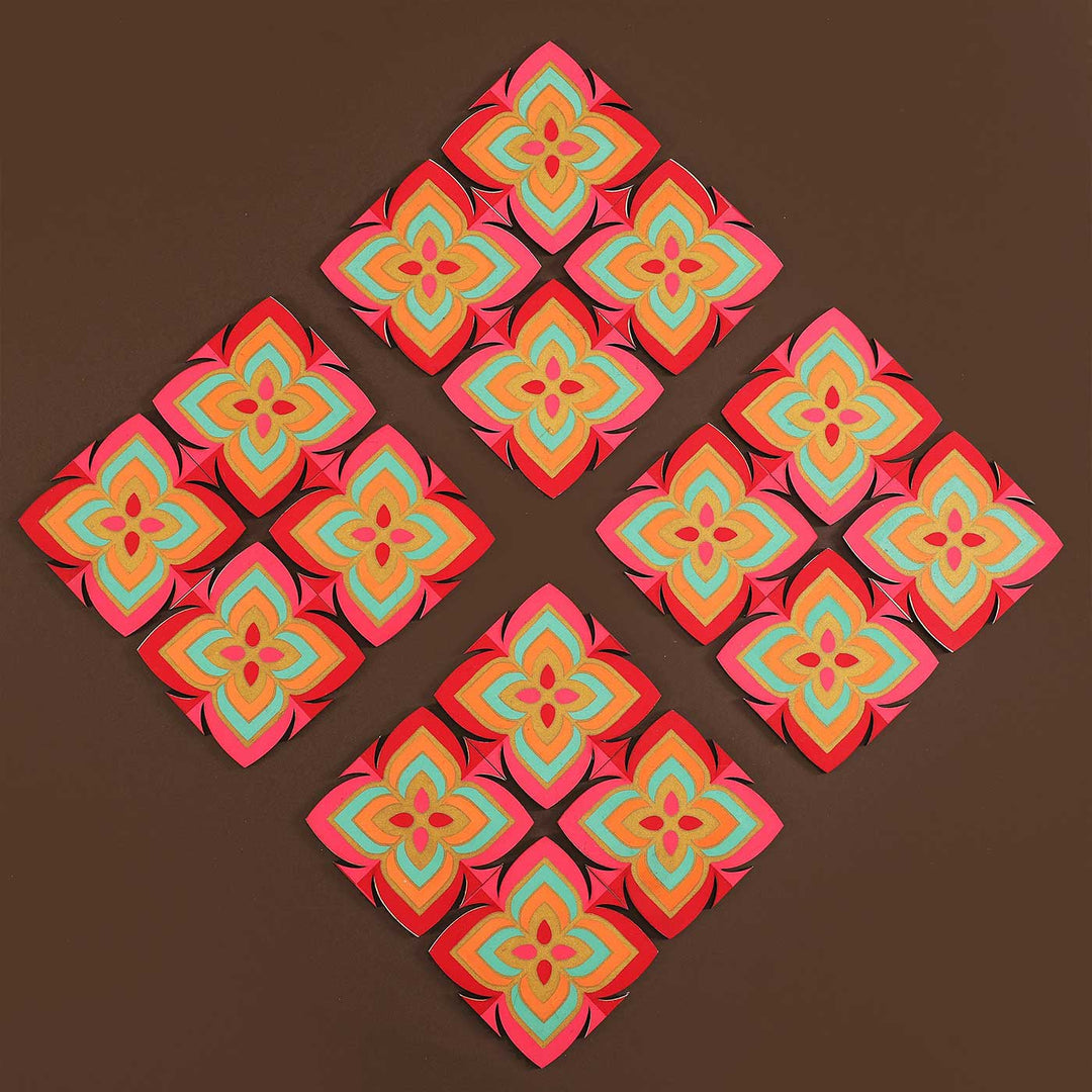 Handmade Akriti Motif Paper Rangoli