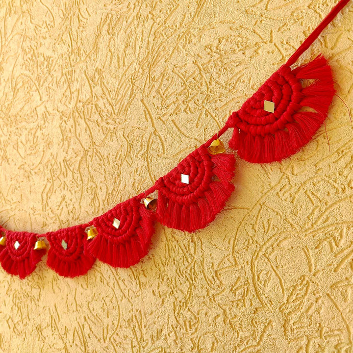 Handmade Macrame Sanskrit Design Cotton Toran