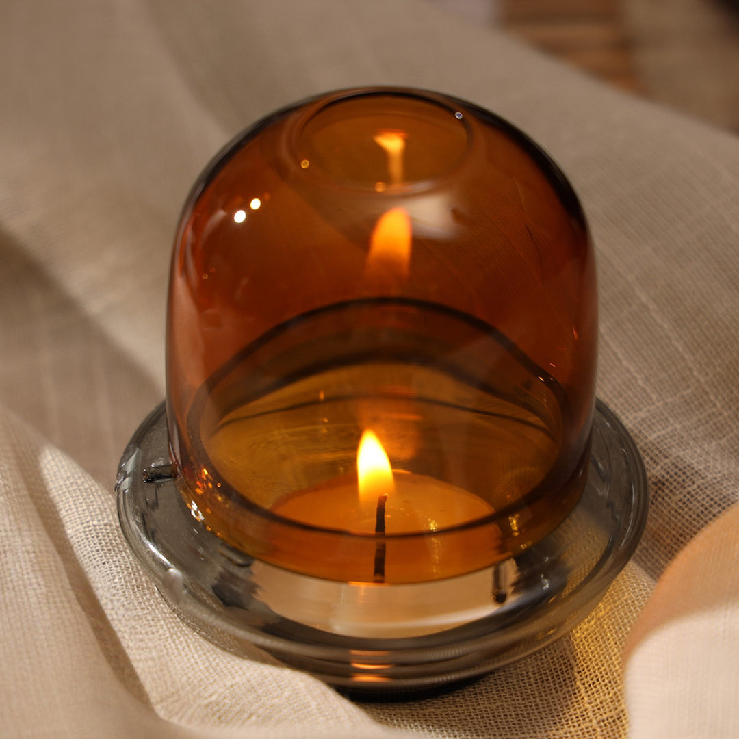 Dome Shaped Glass Tealight Candle Holder