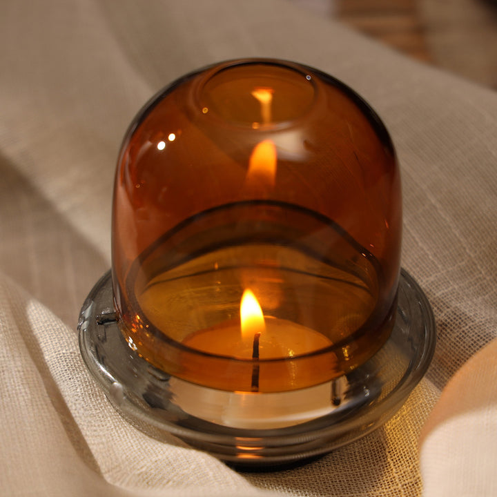 Dome Shaped Glass Tealight Candle Holder