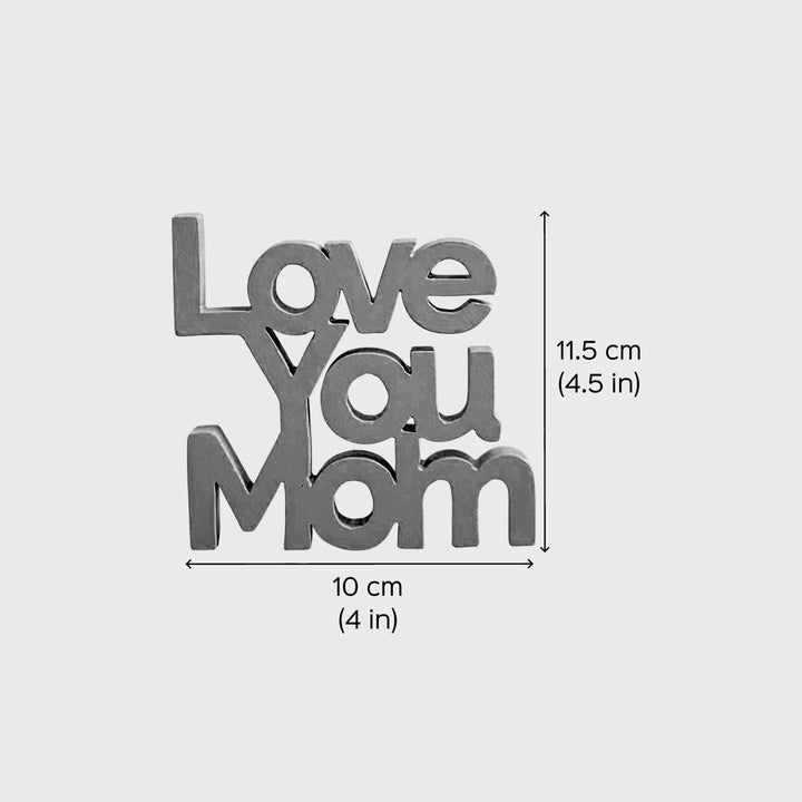 Hand-Painted Love You Mom MDF Wood Decorative Plaque For Mothers
