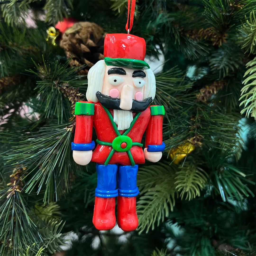 Handmade Captain Soldier Clay Ornaments For Christmas Tree Decoration | Set Of 3