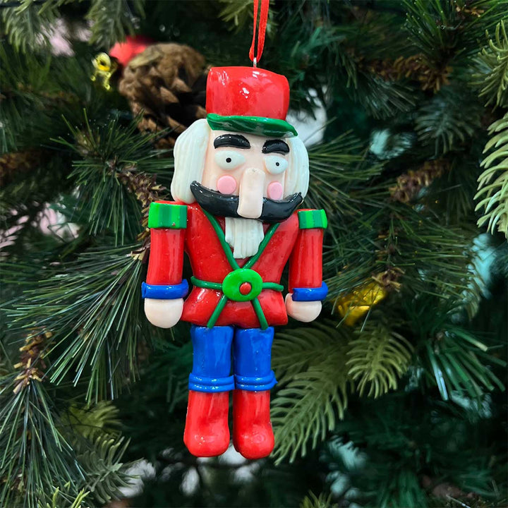 Handmade Captain Soldier Clay Ornaments For Christmas Tree Decoration | Set Of 3