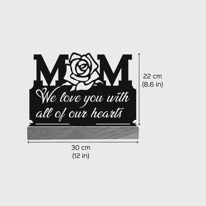 Personalized Handmade Laser Cut Rose Theme Metal Table Decor