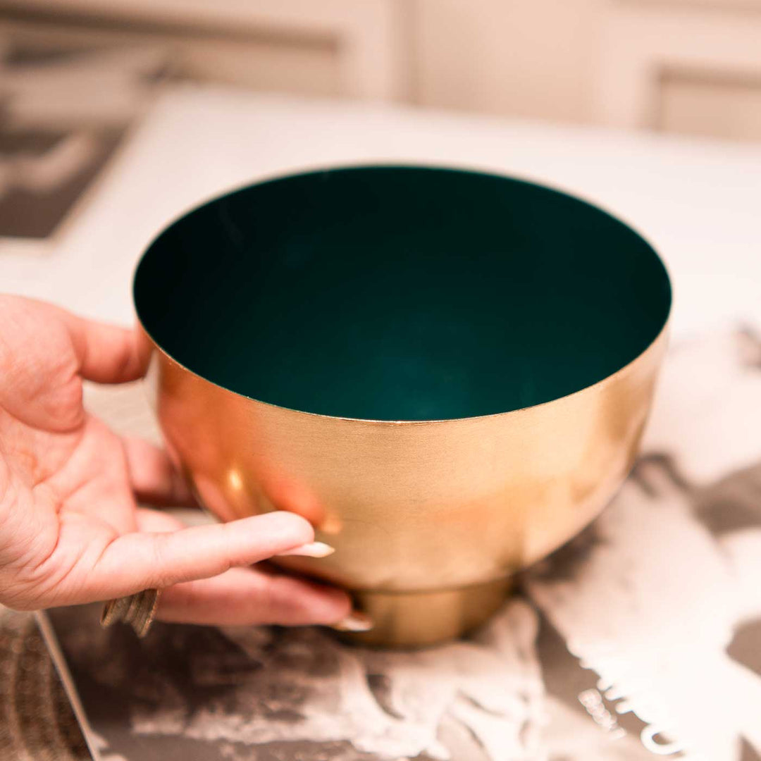 Dual Tone Delight Metal Vase