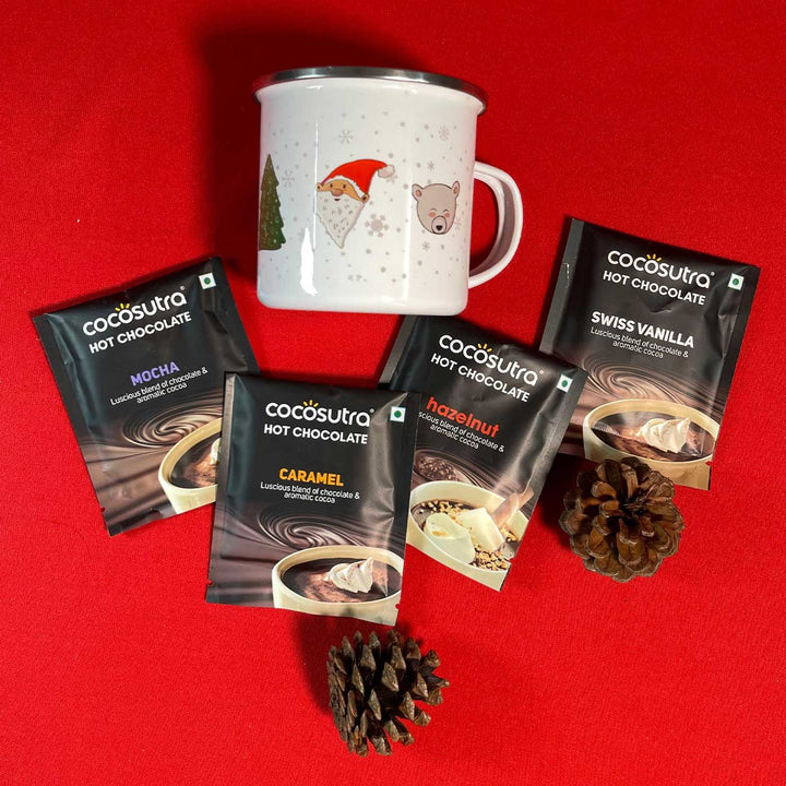 Handmade Winter Wonderland Christmas Hamper | Includes Diary, Mug, Hot Chocolate, Snowman, Hanging Sock, Hangings And Box