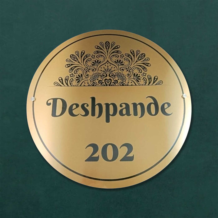 Personalized Weatherproof Round Engraved Stainless Steel Name Plate