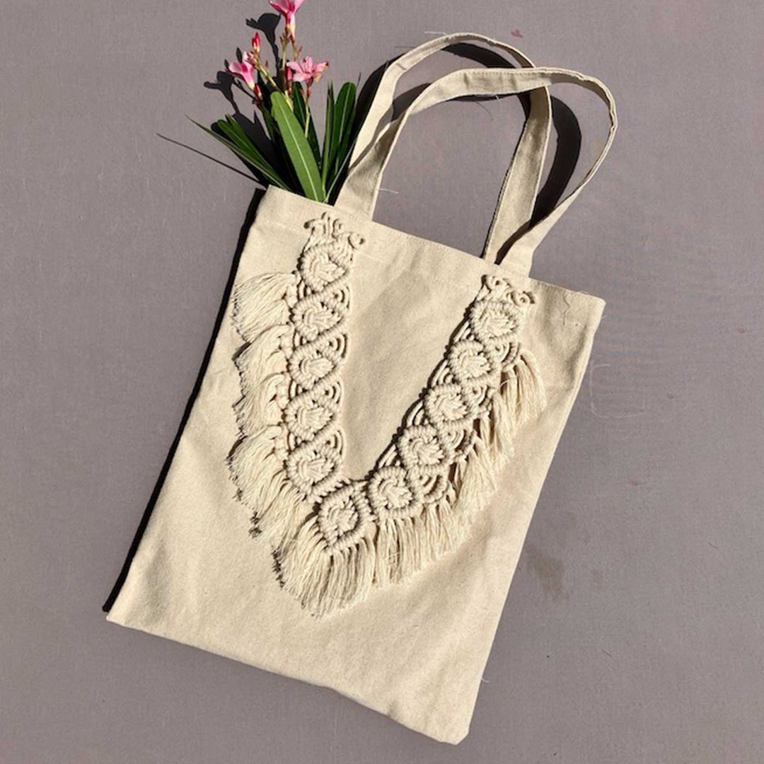 Handmade Macrame Tote Bag