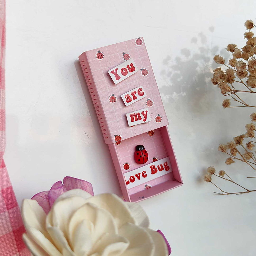 2 Pc | Photo Personalized Frame Magnet & Love Bug Mini Love Box Magnet | Valentine’s Gifting