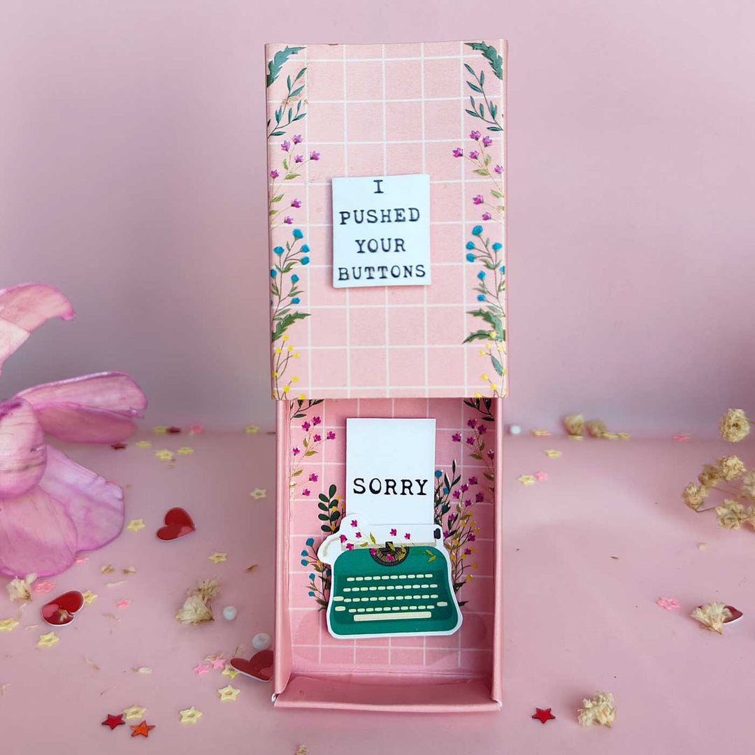 Typewriter Sorry Message Fridge Magnet