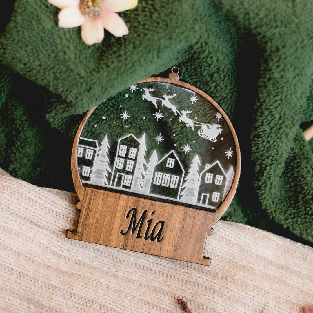 Personalized Teak Wood Musical Ornaments For Christmas Tree Decoration | Set Of 3