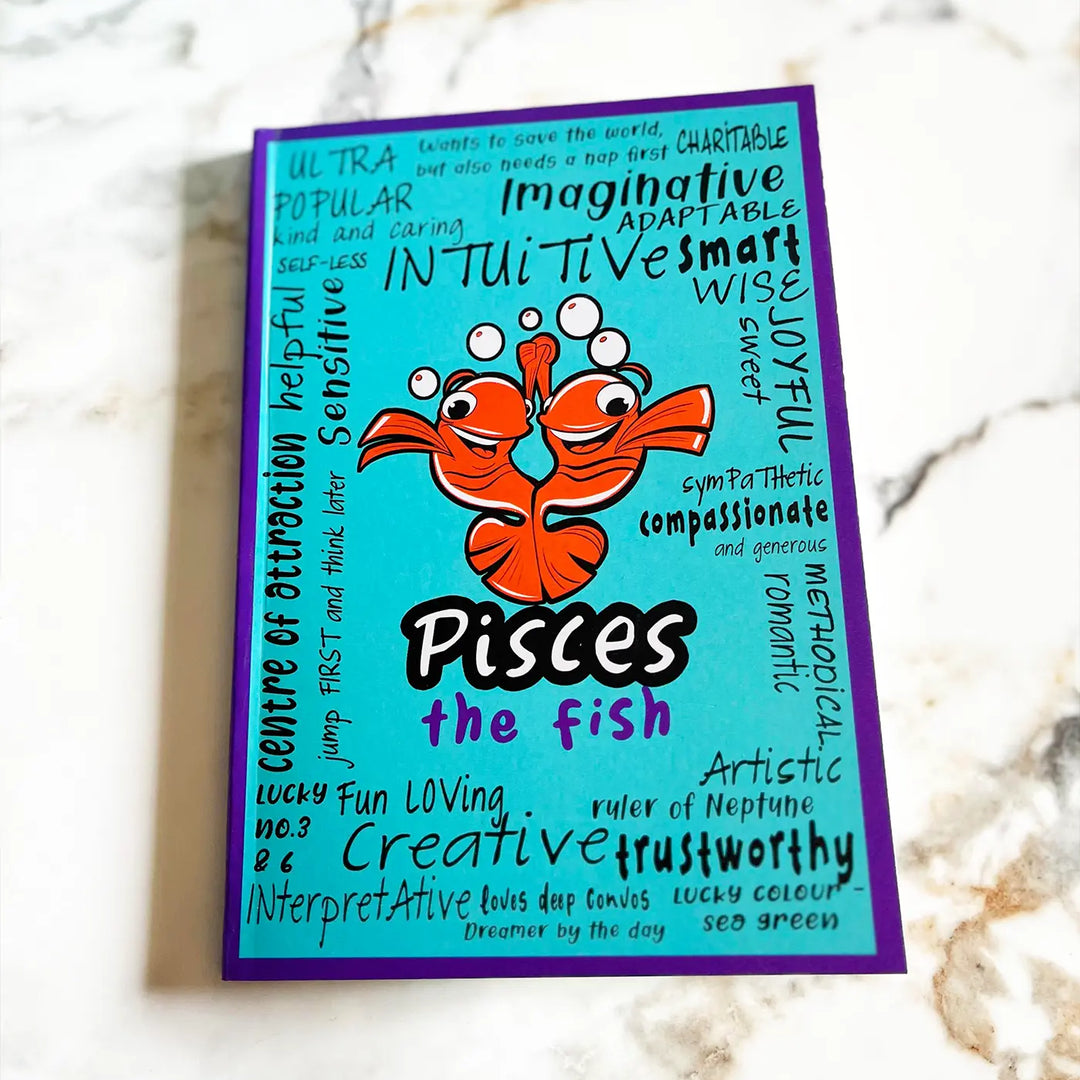 Printed Pisces Theme Ruled Notebook | A5 | 50 Pages