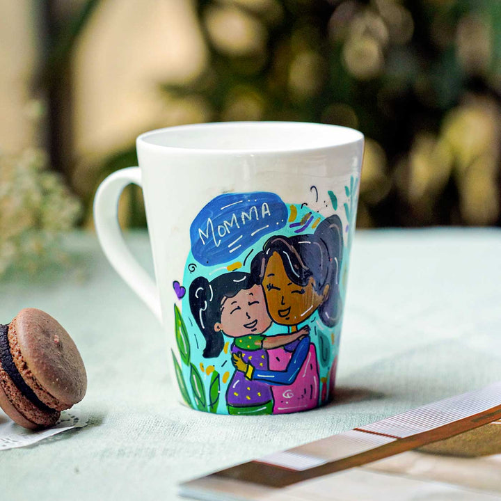 Personalized Hand-Painted Mom And Daughter Theme Ceramic Mug