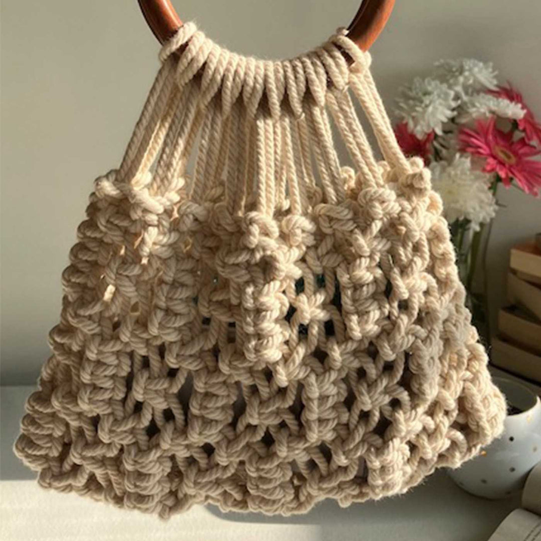 Handmade Macrame On-The-Go Handbag