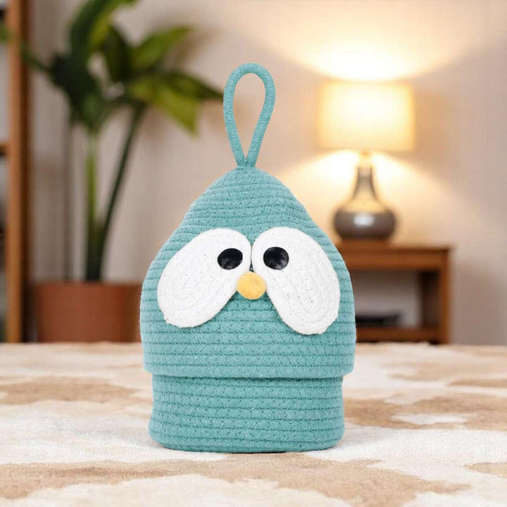 Cute Multipurpose Coil Basketry Handmade Foldable Cotton Rope Baskets For Kids