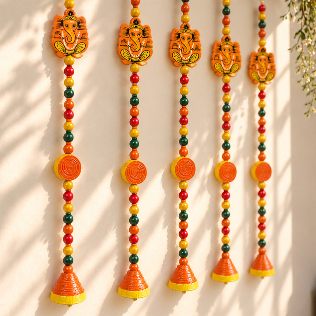 Upcycled Festive Decorative Door Strings - Ganesha
