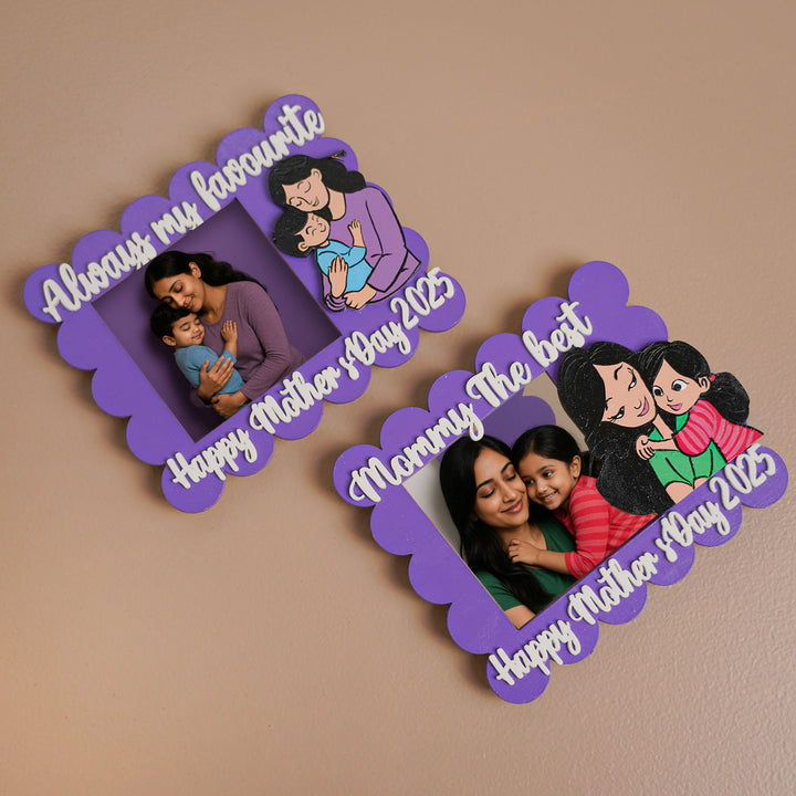 Photo Personalized Polaroid Theme MDF Wood Fridge Magnet For Mothers