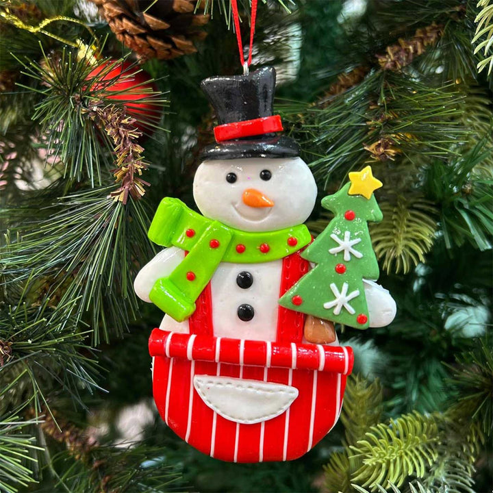 Handmade Jolly Friends Clay Ornaments For Christmas Tree Decoration | Set Of 3