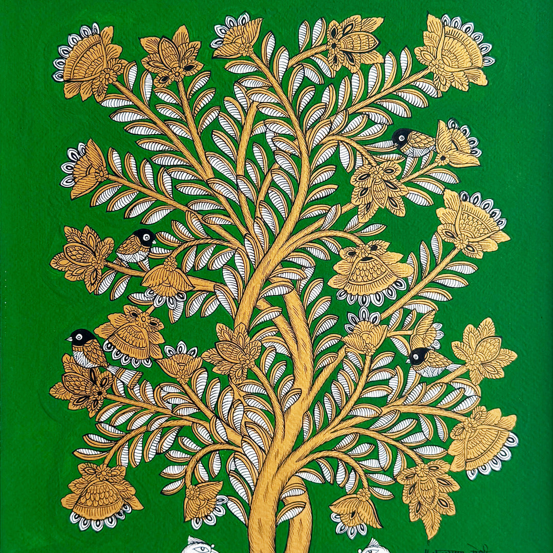 14.5 X 18.5 Inch | Tree Of Life Paper Phad Painting
