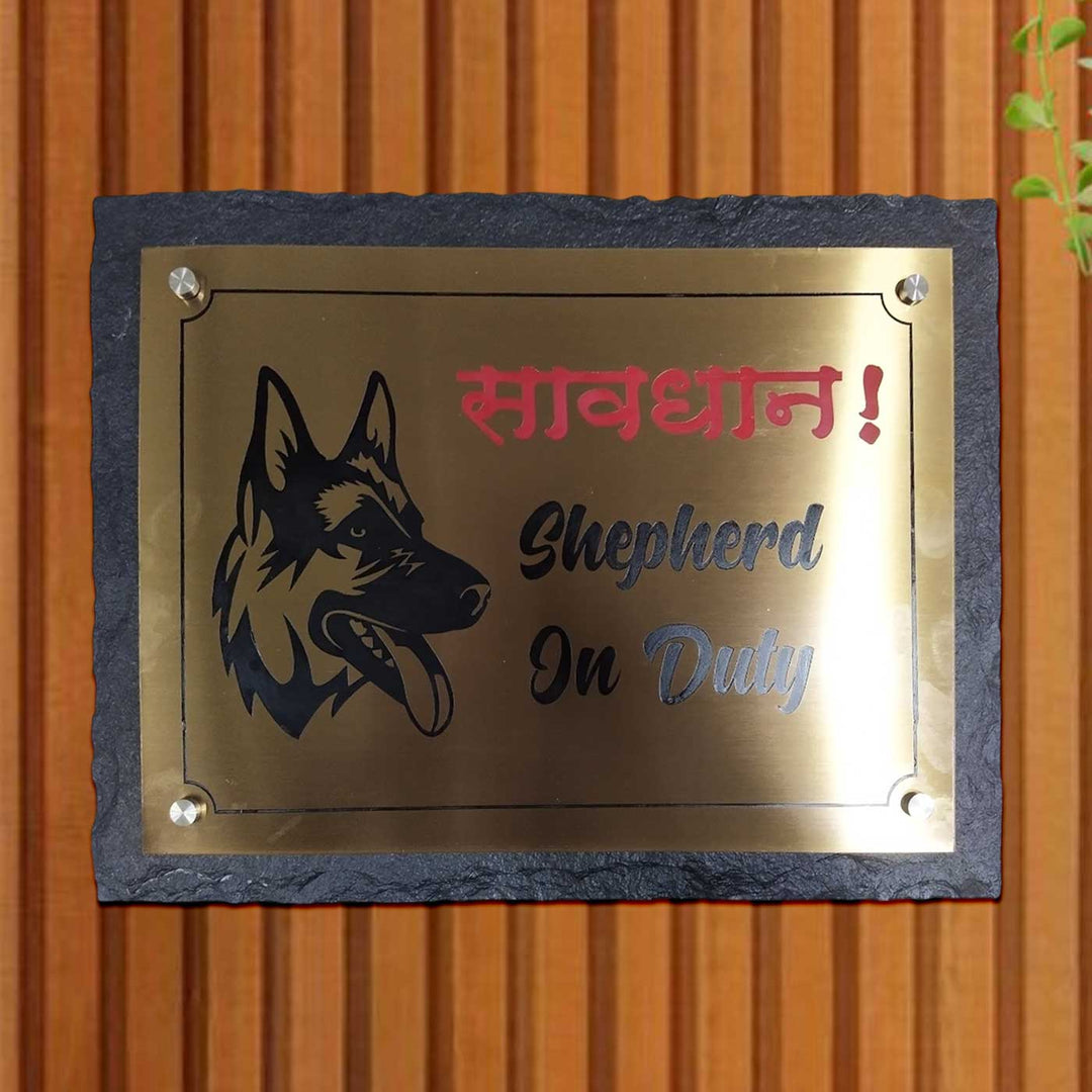 Personalized Engraved Dog Theme Copper Stainless Steel Name Plate For Pets