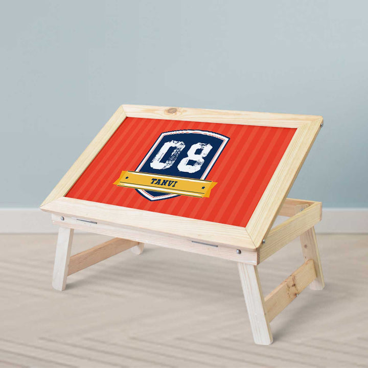 Personalized Jersey Number Theme Wooden Foldable Desk