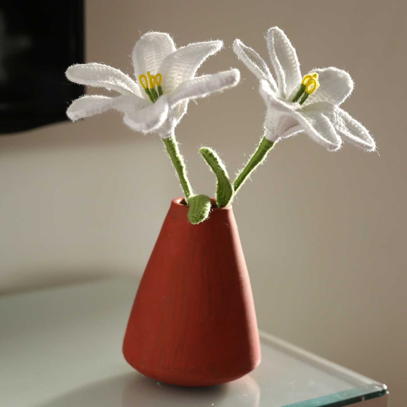 Buy Handmade Decorative Crochet Lily Flower | Set Of 2 Online On