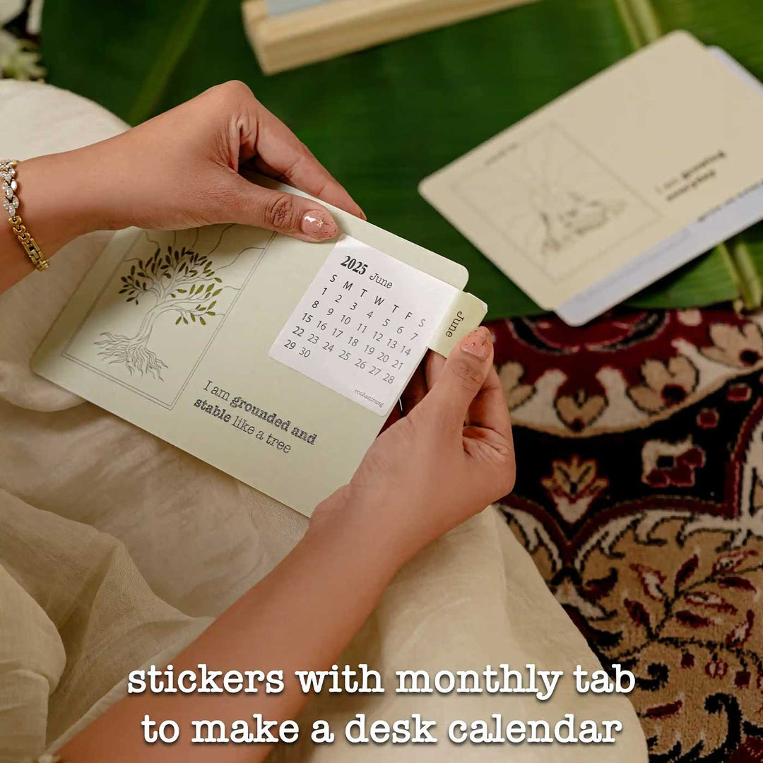 Handmade 2025 Affirmations Desk Calendar