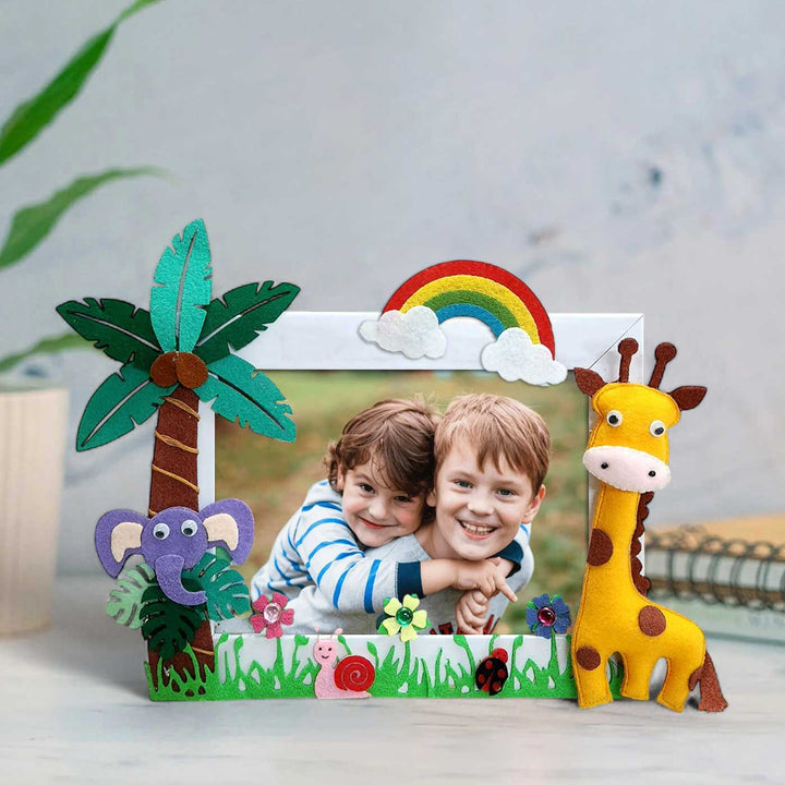Personalized Jungle Animal Theme Felt Photo Frame