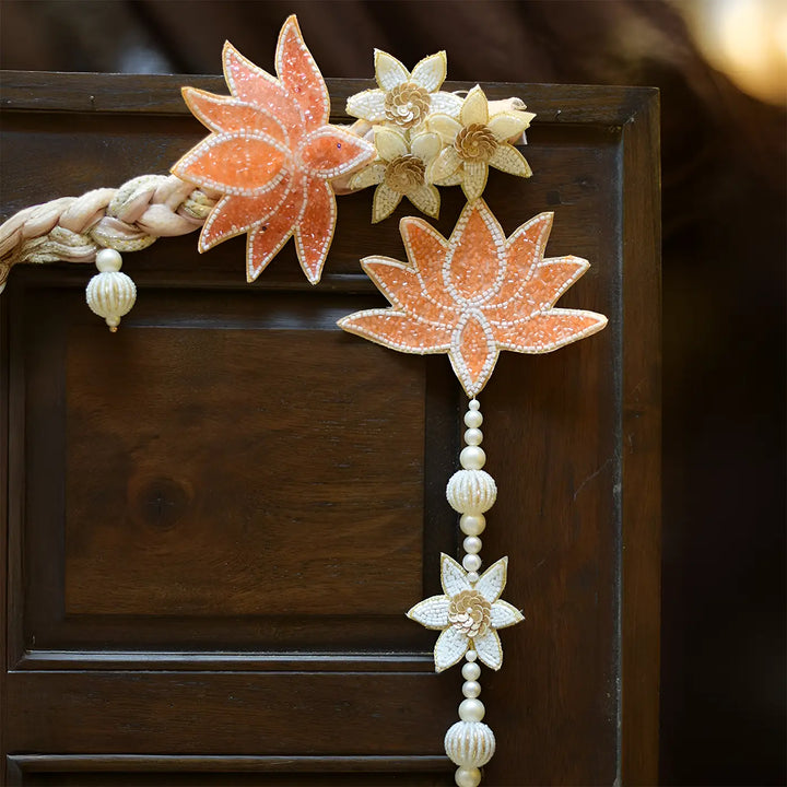 Handmade Decorative Beaded Lotus Radiance Toran