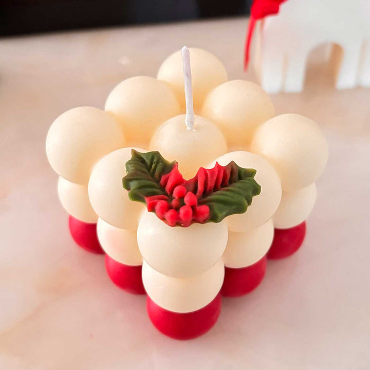 Handmade Bubble Soy Wax Scented Candle For Christmas Decoration