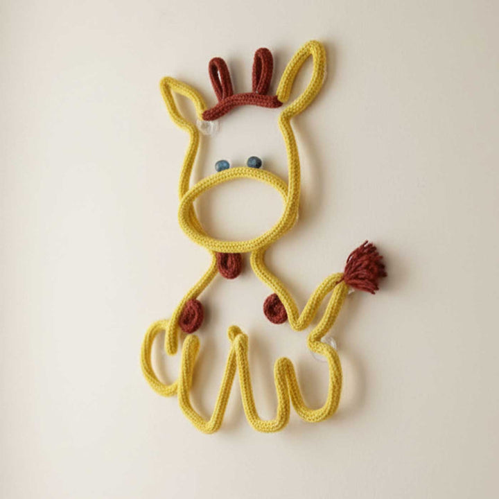 Handmade Knitted Wire Giraffe Hanging For Kids Room Decoration