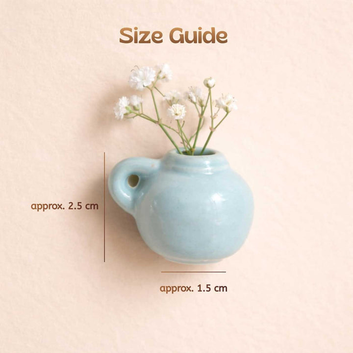 Set of 2 | Garden Whispers Mini Vase Porcelain Fridge Magnet