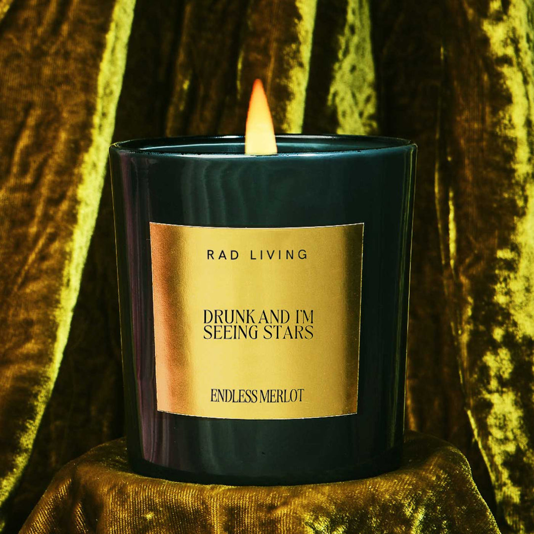 Hand Poured Drunk & I’m Seeing Stars, Endless Merlot Scented Soy Wax Candle