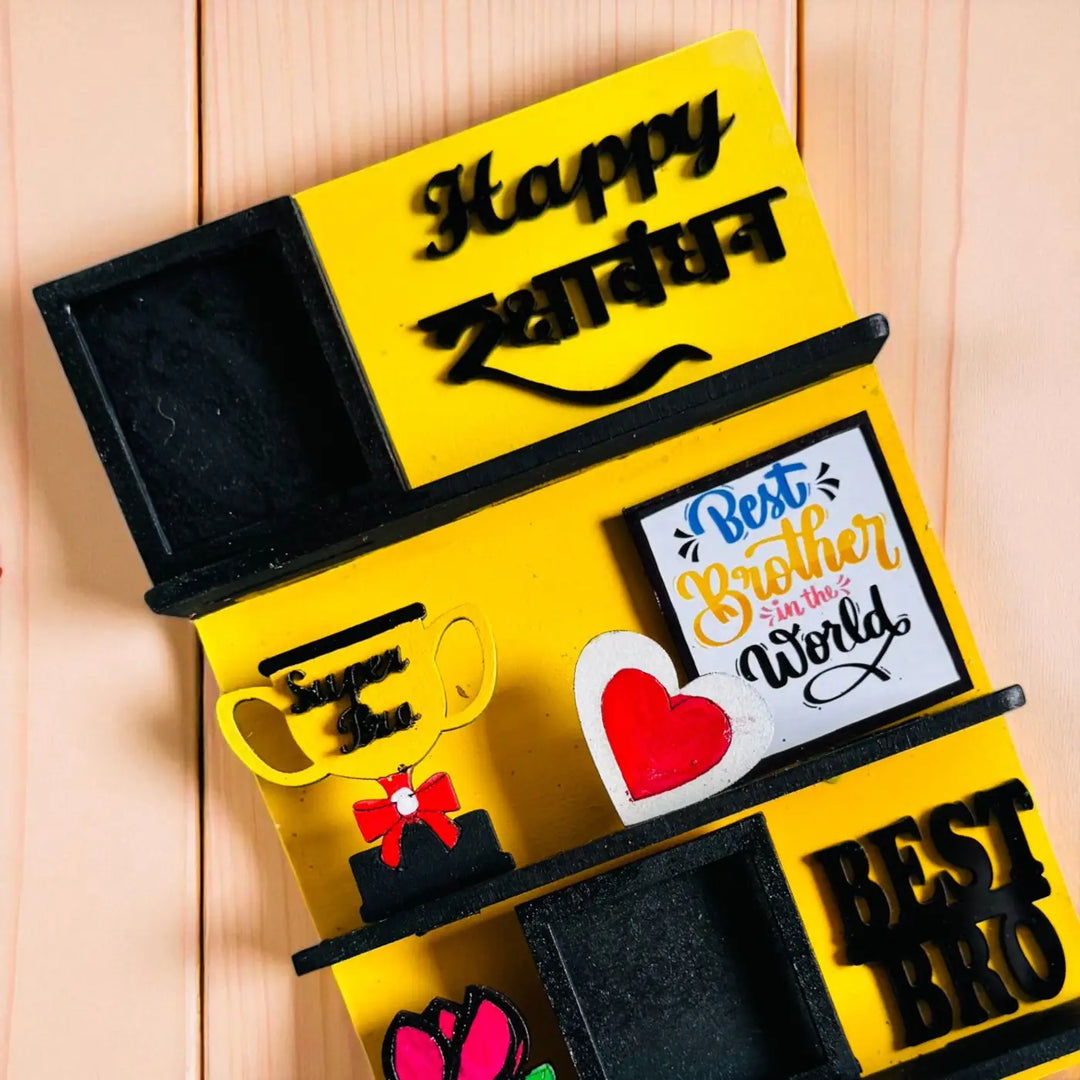 Photo Personalized "Best Bro" Miniature Shelf MDF Wood Fridge Magnet