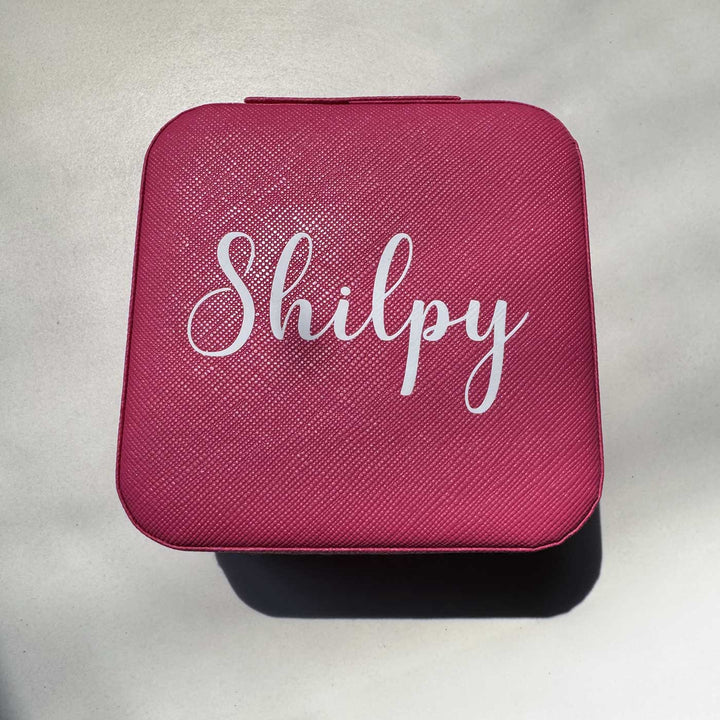 Personalized Handmade Faux Leather Jewellery Organiser