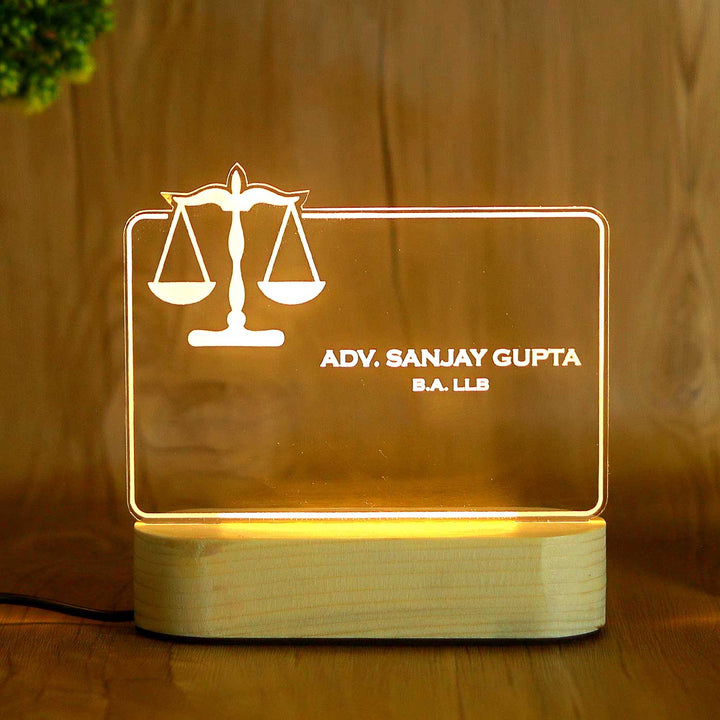 Personalized Advocate Theme Acrylic Name Plate