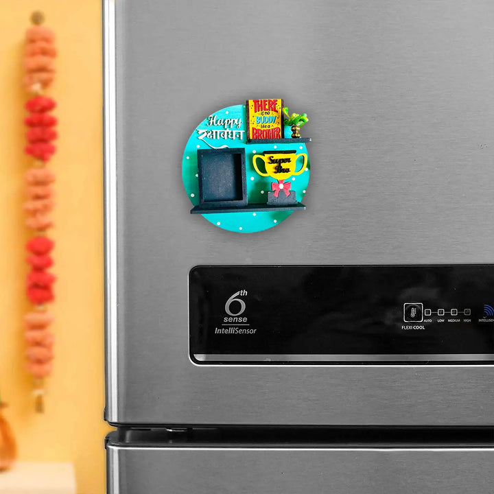 Photo Personalized "Super Bro" Miniature Shelf MDF Wood Fridge Magnet