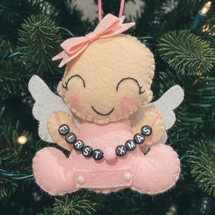 Handmade Felt My First Christmas Angel Christmas Ornament